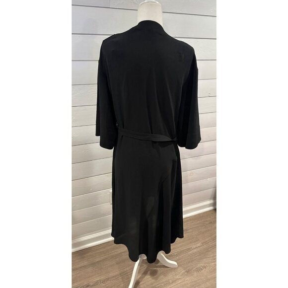 Theory Black Kimono Wrap Dress Women's Size 8 NEW - Picture 5 of 10